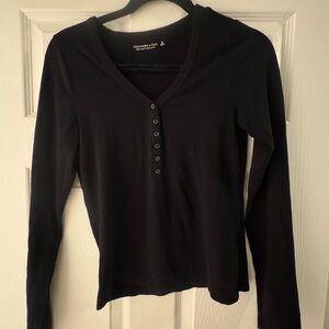 Abercrombie & Fitch Black Long Sleeve Tee